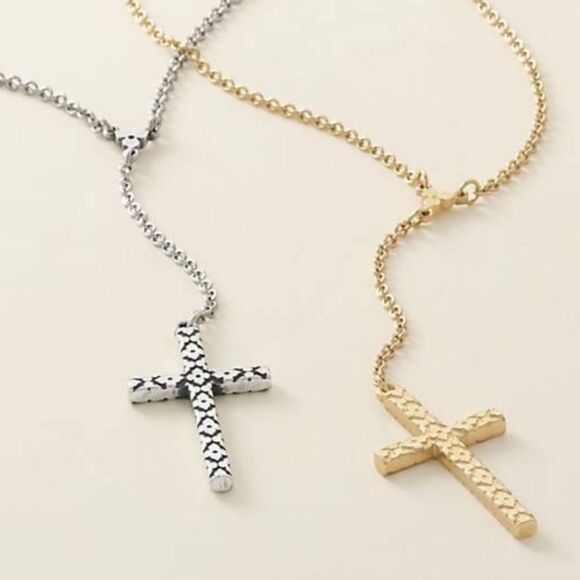 James Avery Retired Latin Floral Cross - Picture 1 of 5